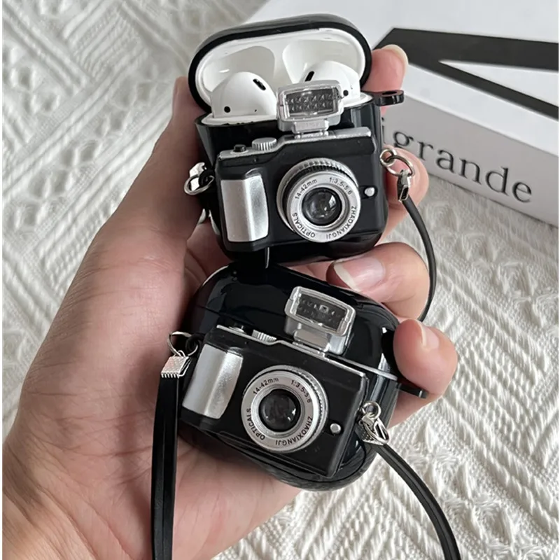 Camera Earphone Case with Strap for Airpods