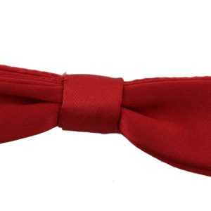 Red 100% Silk Slim Adjustable Neck Papillon Bow Tie