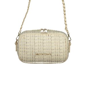 White Polyester Women Handbag