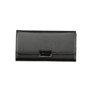Black Polyurethane Women Wallet