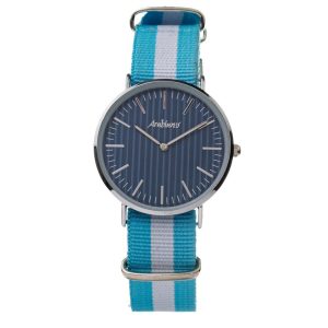 Blue Textile Dress Watch