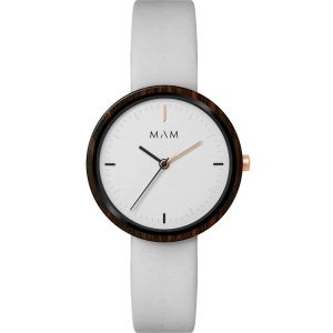 White Leather Dress Watch