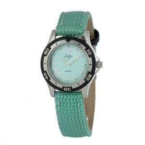 Bicolor Leather Dress Watch