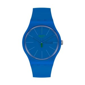 Blue Plastic Dress Watch