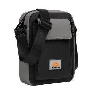 Black Polyethylene Crossbody Bag