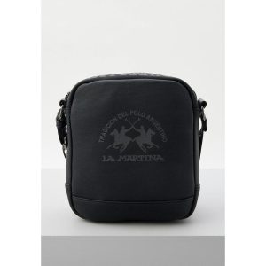 Black Polyethylene Crossbody Bag