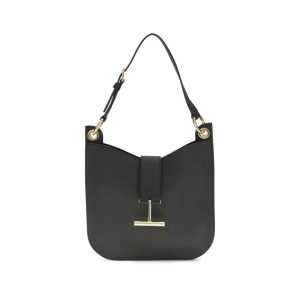 Black Calf Leather Bos Taurus Shoulder Bag