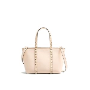 Beige Calfskin Tote Bag