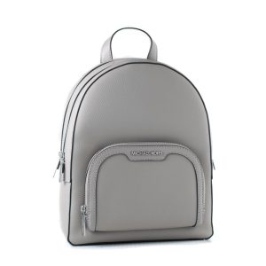 Gray Leather Backpack