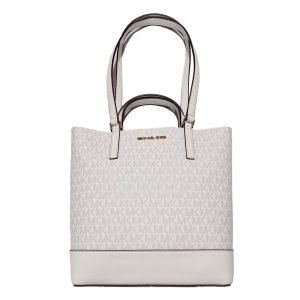 White Leather Tote Bag