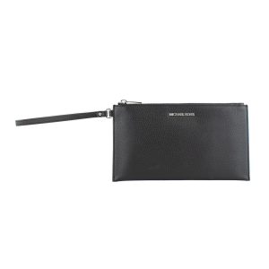 Black Leather Clutch Bag