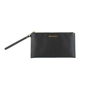 Black Leather Clutch Bag