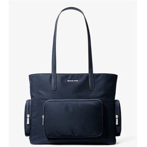 Blue Nylon Tote Bag
