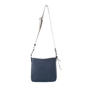 Blue Canvas Crossbody Bag