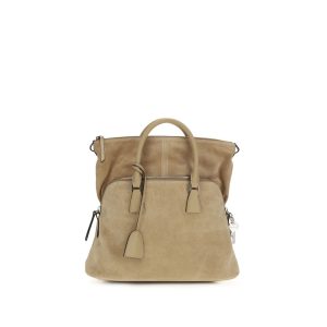 Beige Calf Leather Bos Taurus Shoulder Bag