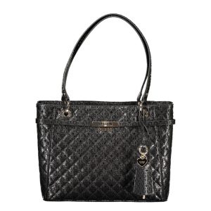 Black Polyurethane Women's Handbag