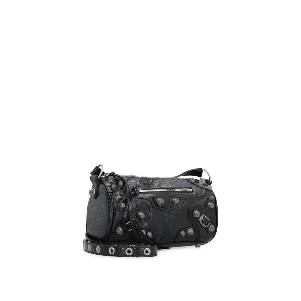 Black Lamb Leather Shoulder Bag - Image 2