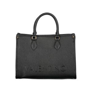 Black Polyurethane Women Handbag