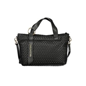 Black Polyurethane Women Handbag