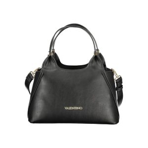Black Polyurethane Women Handbag