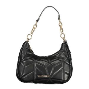 Black Polyurethane Women Handbag