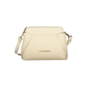 Beige Polyurethane Women Handbag