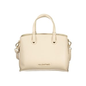 Beige Polyurethane Women Handbag