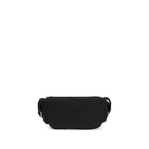 Black Polyester Shoulder Bag