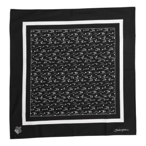 Black And White Cotton Foulard