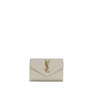 Beige Calf Leather Bos Taurus Wallet