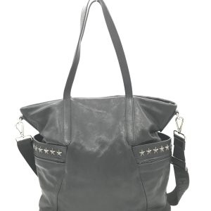 Balfour Black Leather Studs Tote