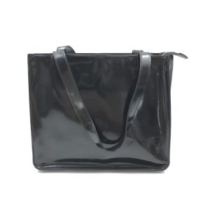 Black Patent Leather Tote
