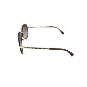 Gold And Black Polarized Aviator Sunglasses