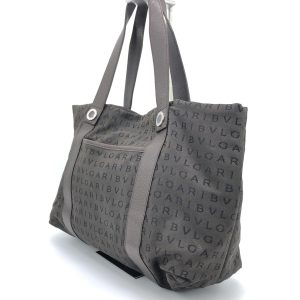 Logo Canvas Tote Bag With Pockets