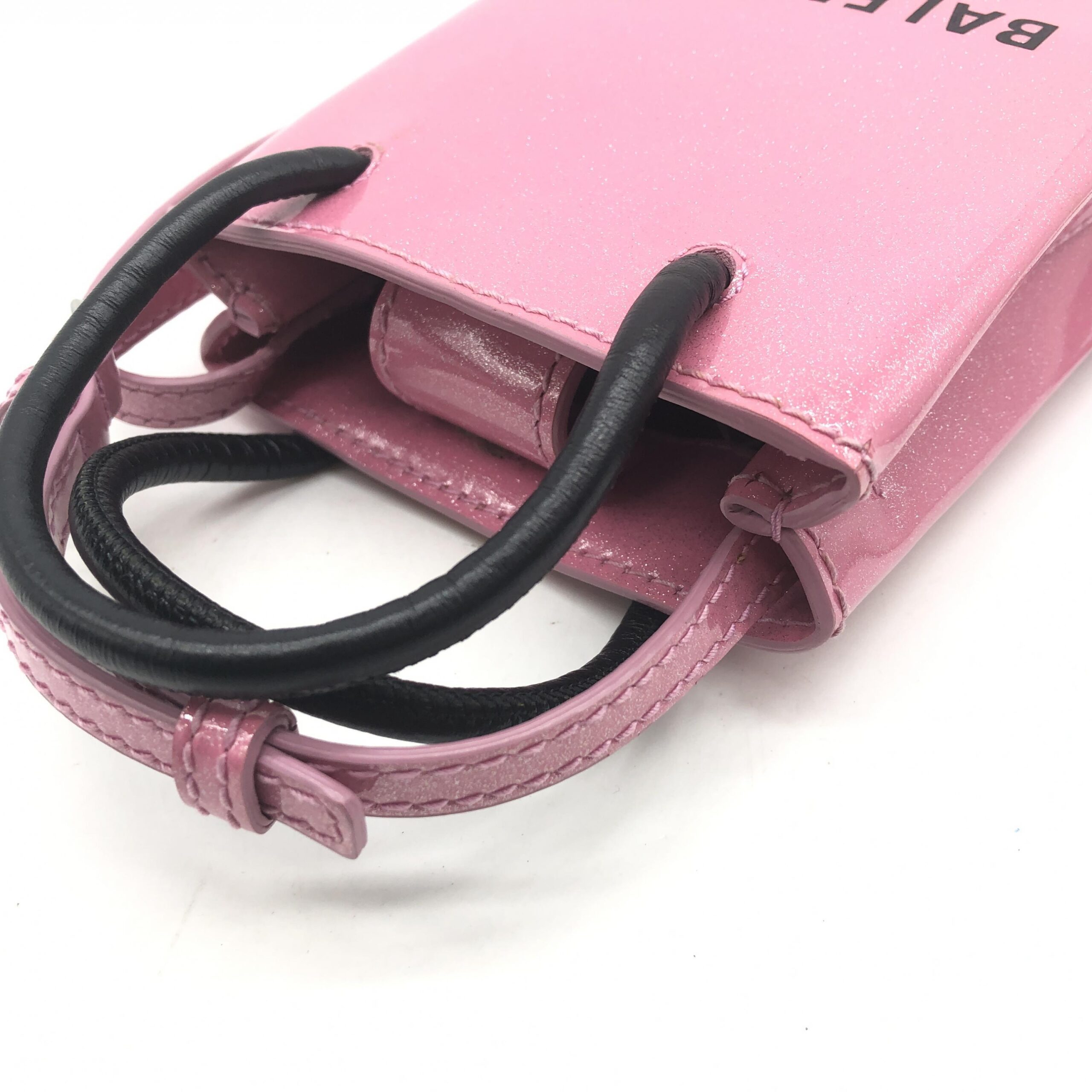 Pink Glitter Shopping Phone Holder Bag - Image 6