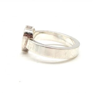 Sterling Silver Heart Trademark Ring, US Size 5.5