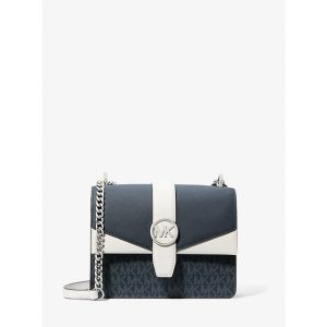 Blue Canvas Crossbody Bag