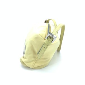 Yellow Cloth Baguette Handbag