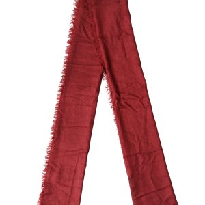 Red Cashmere Silk Fringe Wrap Foulard 200cm X 70cm Scarf