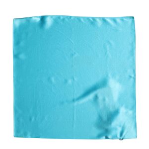 Turquoise Blue Silk Pocket Square Handkerchief 34cm x 34cm  Scarf