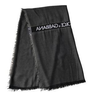 Black Modal Warmer Shawl Fringes 140cm x 134cm Men Scarf