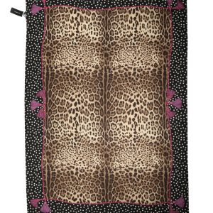 Multicolor Leopard Polka Dot Stole 180cm x 135cm Scarf