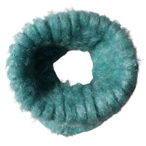 Teal Mohair Wool Knitted Wrap Shawl 62cm x 32.5cm Scarf