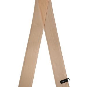 Beige Silk Sash Wrap Foulard Stole 292cm x 19cm Scarf