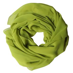 Yellow Green Neck Wrap Shawl Foulard 131cm x 99.5cm Scarf