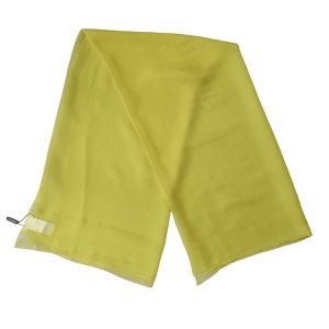 Yellow Silk Neck Wrap Shawl Foulard 120cm x 117cm Scarf
