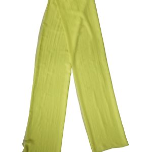 Yellow Green Silk Sash Foulard Stole 270cm x 120cm  Scarf