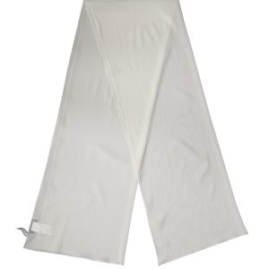 Off White Silk Neck Wrap Shawl Stole 200cm x 64cm Scarf
