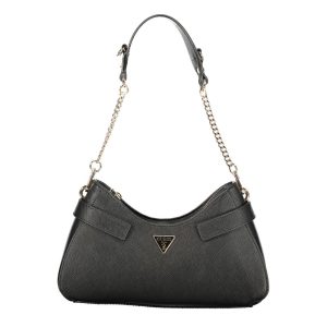 Black Polyurethane Women's Handbag