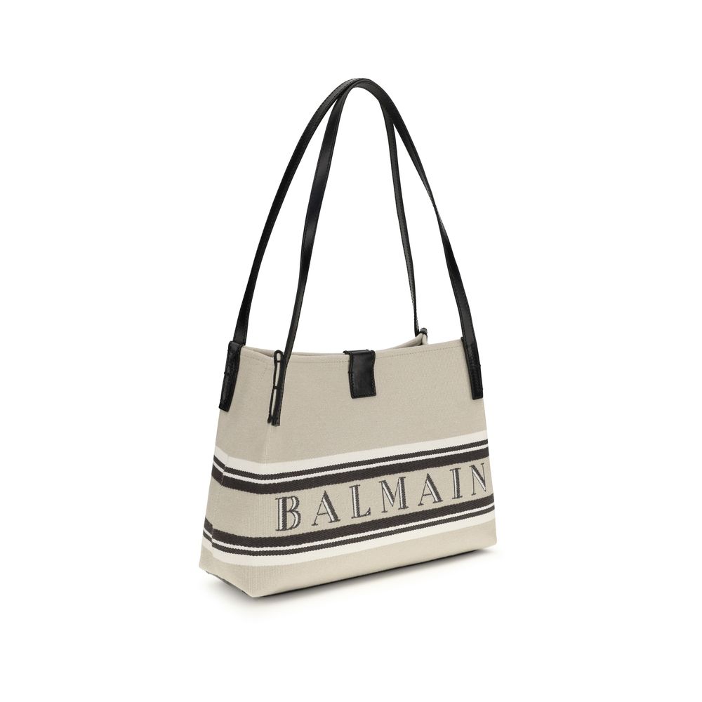 Beige Cotton Shoulder Bag - Image 2